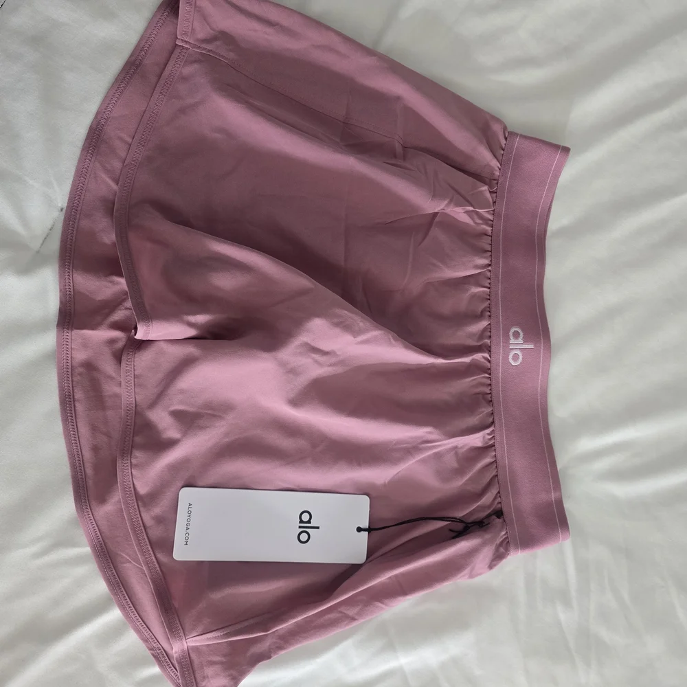 ALO Yoga Mauve Striped Shorts
